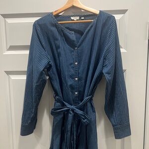 Fat face navy shirt dress